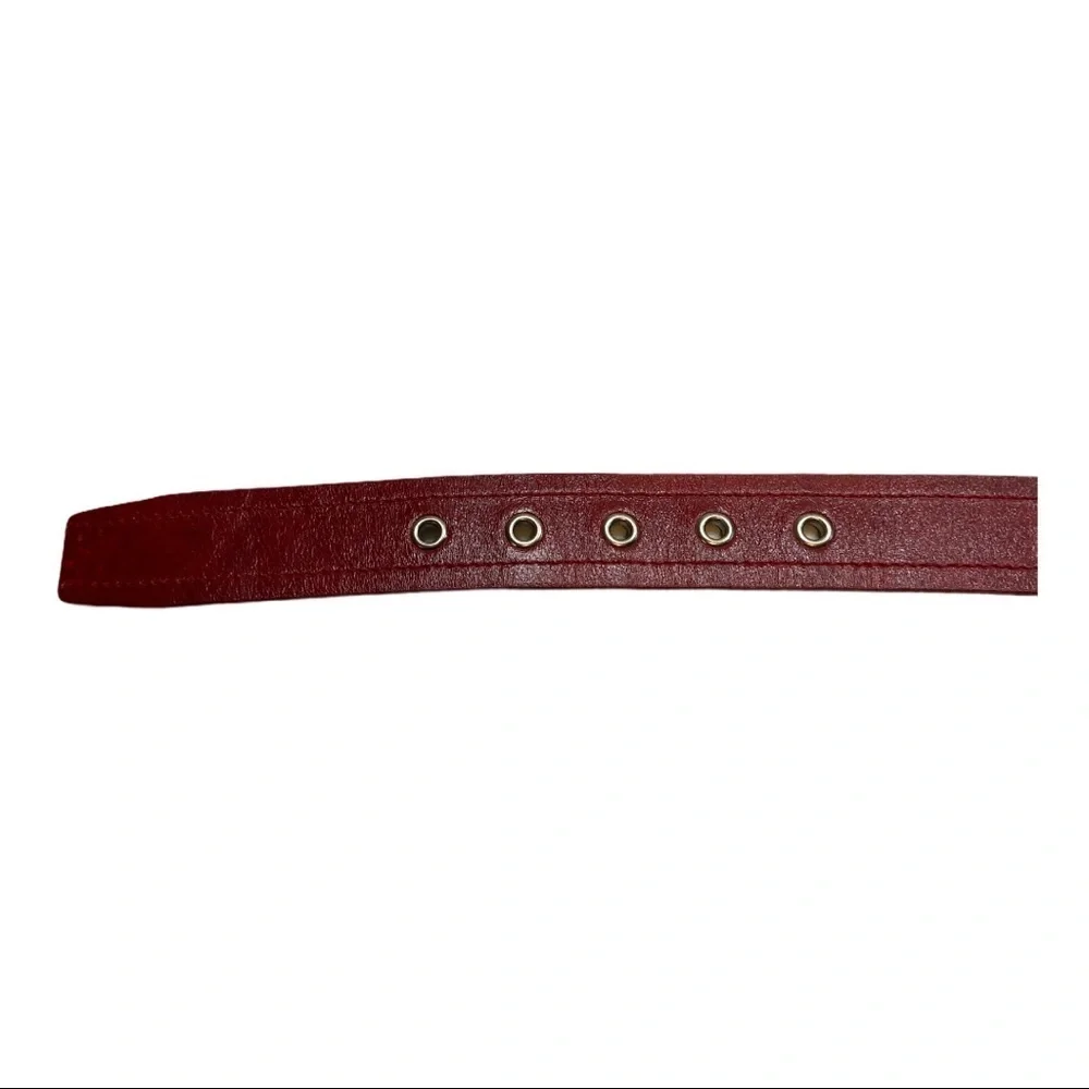 ❤️CK CALVIN KLEIN RED LEATHER BELT ~ M
